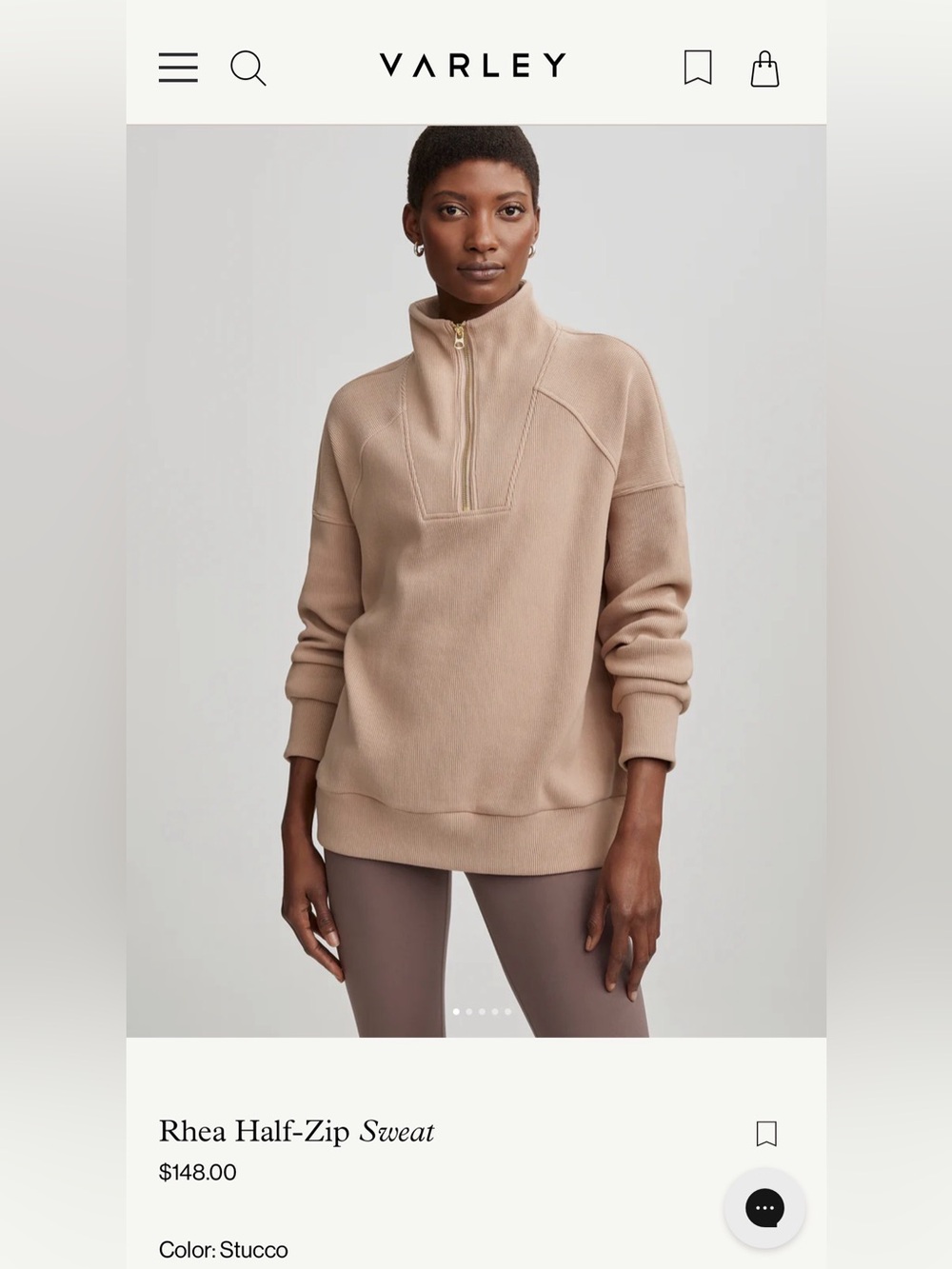 Varley Rhea Half Zip Sweat